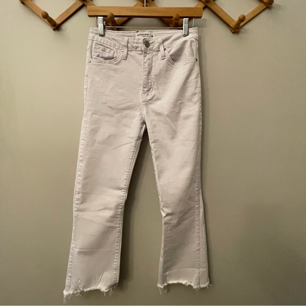 Just Black Denim Women's White Slight Flare Jeans